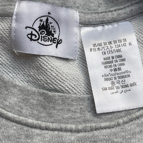 Disney Store embroidered grey pullover sweater | Sz 3X - Picture 5 of 8